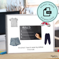 Thumbnail for Social Skills Story: Keeping My Clothes on at School (Printable PDF) Editable School - AdaptEd4SpecialEd