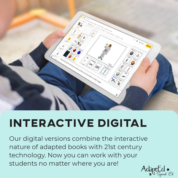 Emergent Readers: Space (Interactive Digital + Printable PDF) - AdaptEd4SpecialEd