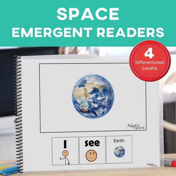 Emergent Readers: Space (Interactive Digital + Printable PDF) - AdaptEd4SpecialEd