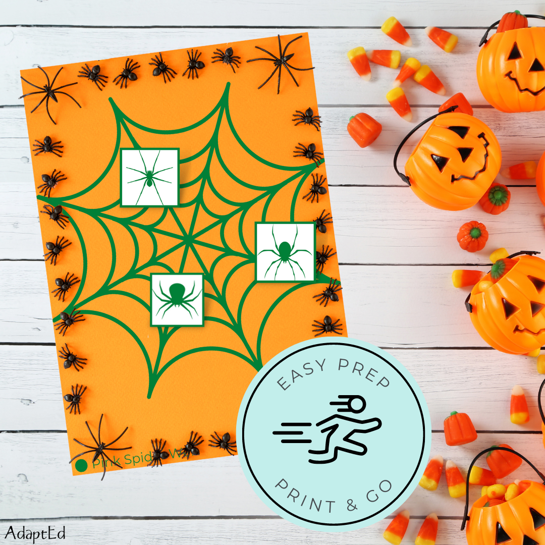 Halloween Spider Web Color Sorts 🎃 (Printable PDF) Wh Questions - AdaptEd4SpecialEd