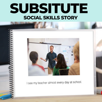Thumbnail for Social Story: Substitute Teacher (Printable PDF) School - AdaptEd4SpecialEd