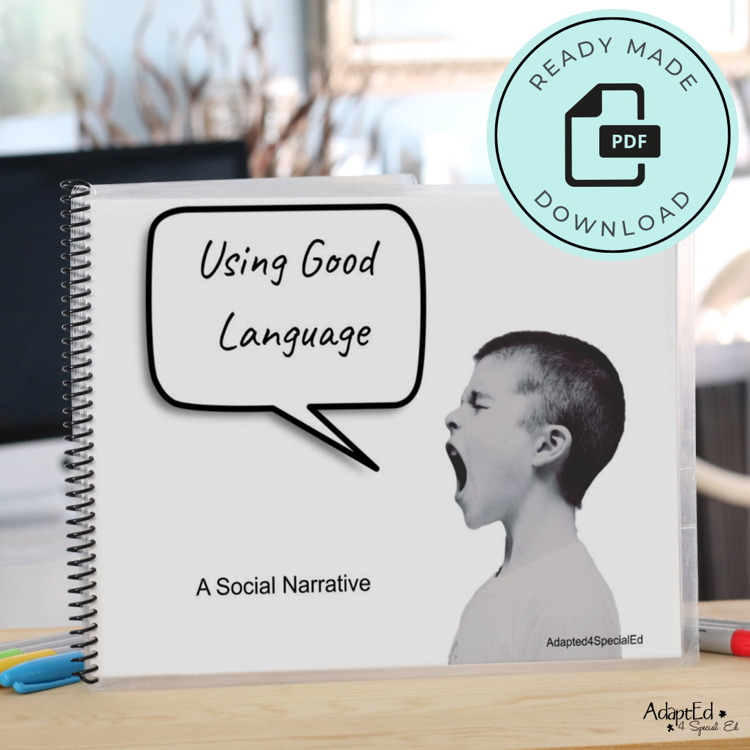 Social Story: Using Good Language: Swear Words/ Curse Words: Editable Social Skills - AdaptEd4SpecialEd