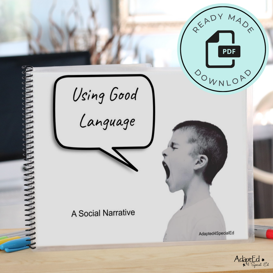 Social Story: Using Good Language: Swear Words/ Curse Words: Editable Social Skills - AdaptEd4SpecialEd