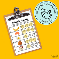 Thumbnail for Counting Syllables Phonemic Awareness - AdaptEd4SpecialEd