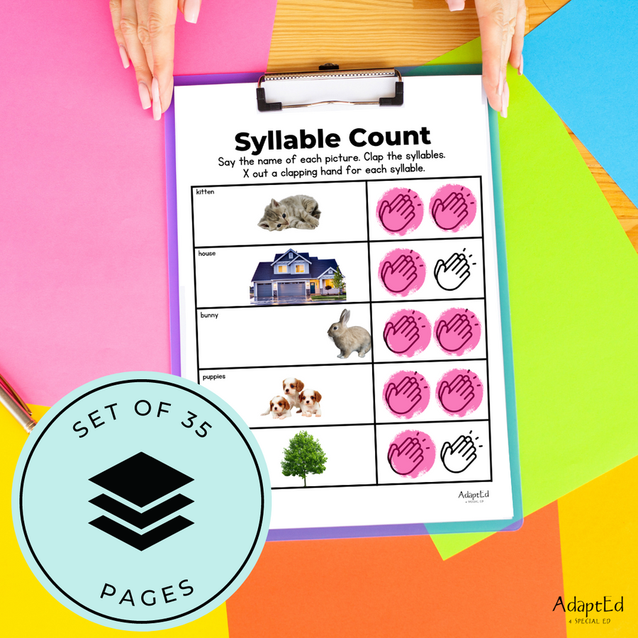 Counting Syllables: Clap It Out - AdaptEd4SpecialEd