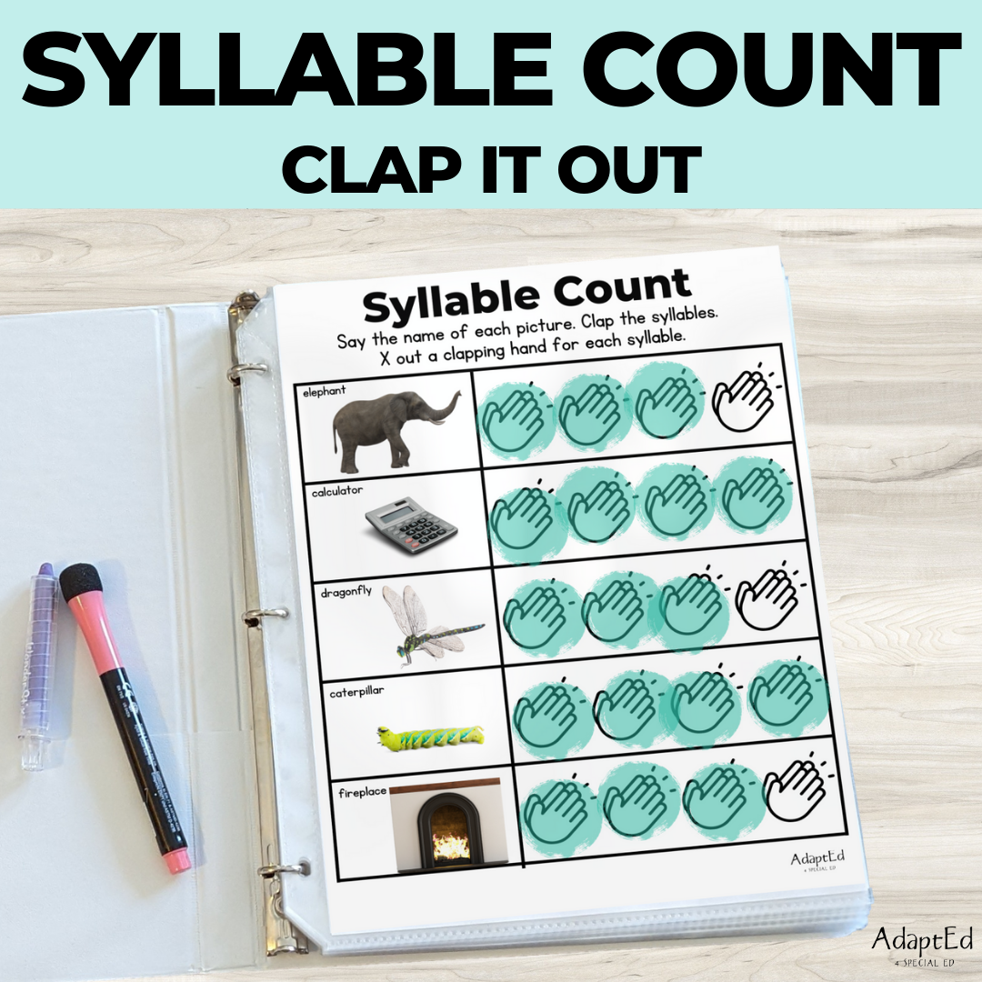 Counting Syllables Phonemic Awareness - AdaptEd4SpecialEd