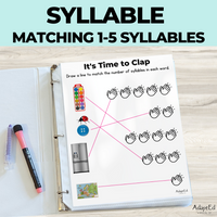 Thumbnail for Counting Syllables Phonemic Awareness Matching - AdaptEd4SpecialEd