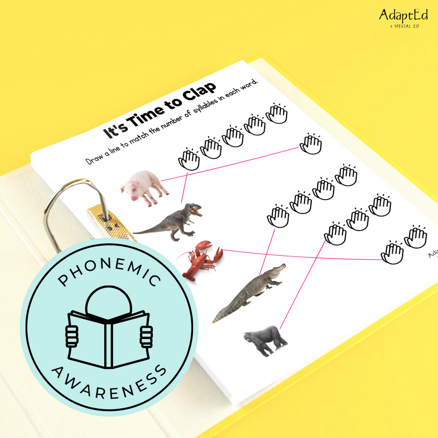 Counting Syllables Phonemic Awareness Matching - AdaptEd4SpecialEd