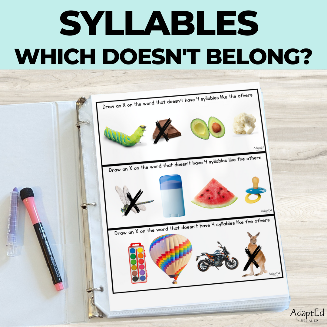 Counting Syllables Phonemic Awareness Which Does Not Belong? - AdaptEd4SpecialEd