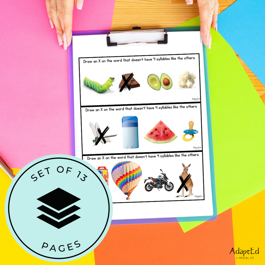 Counting Syllables Phonemic Awareness Which Does Not Belong? - AdaptEd4SpecialEd