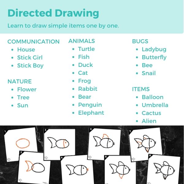 Communicative Drawing Program Stimuli Simple Drawing Activity For Communication