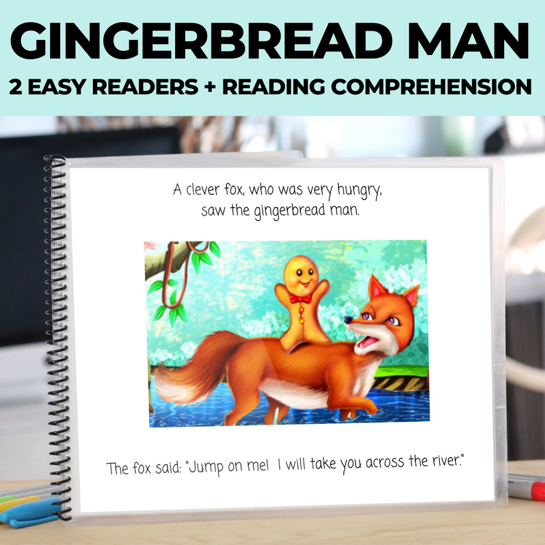 Gingerbread Man + Reading Comprehension (Printable PDF) - AdaptEd4SpecialEd