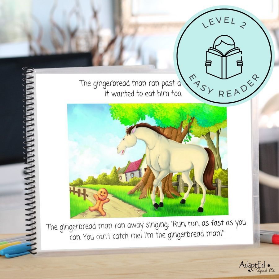 Gingerbread Man + Reading Comprehension (Printable PDF) - AdaptEd4SpecialEd