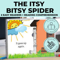 Thumbnail for Itsy Bitsy Spider Nursery Rhyme Story + Reading Comprehension (Printable PDF) - AdaptEd4SpecialEd