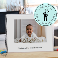Thumbnail for Social Narrative: New Baby: Editable (Printable PDF ) Life Skills - AdaptEd4SpecialEd