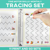 Thumbnail for Tracing Monthly Themed Sets: 11 Pack (Printable PDF) Fine Motor - AdaptEd4SpecialEd
