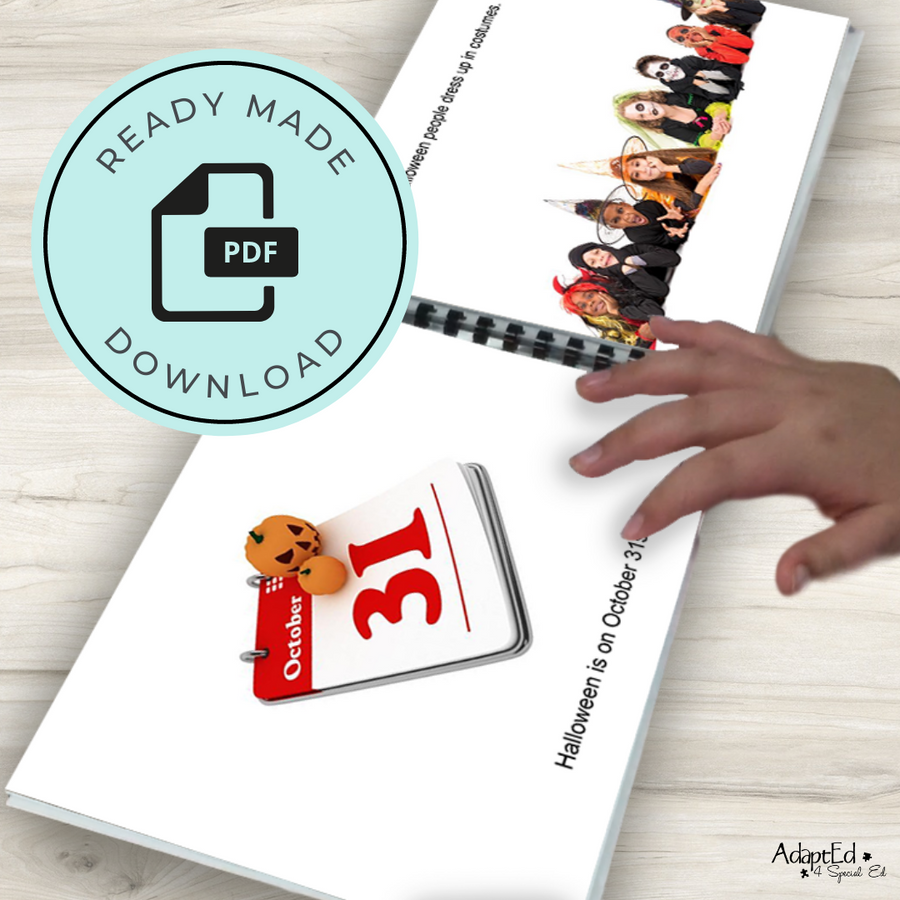 Social Skills Story: Trick or Treating on Halloween: Editable (Printable PDF ) Social Skills - AdaptEd4SpecialEd