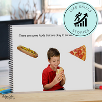 Thumbnail for Social Skills Story: Eating With Utensils: Editable (Printable PDF ) Life Skills - AdaptEd4SpecialEd