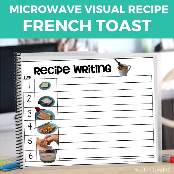 Visual Recipe: Microwave French Toast (Printable PDF) - AdaptEd4SpecialEd