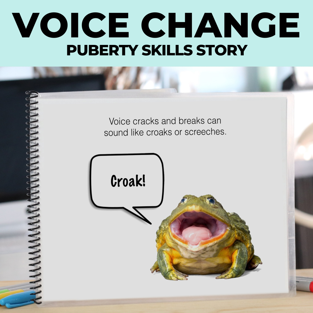 Social Narrative: Voice Changing: Editable (Printable PDF ) Puberty - AdaptEd4SpecialEd