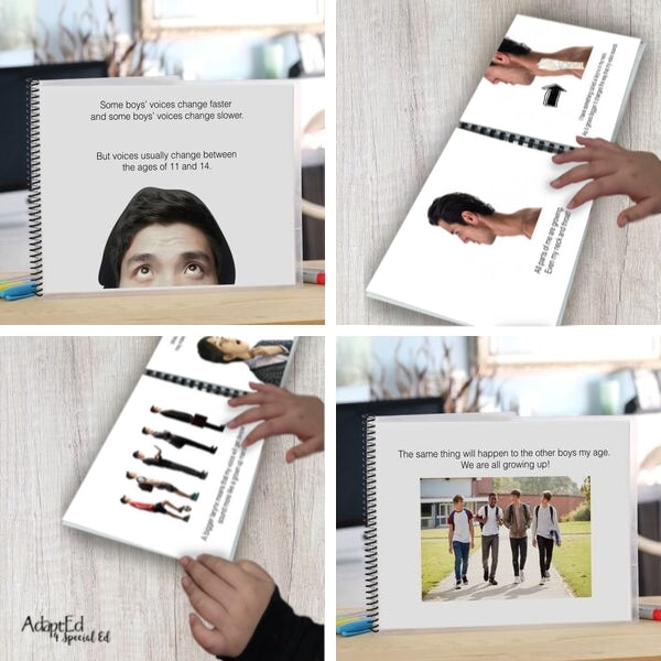 Social Narrative: Voice Changing: Editable (Printable PDF ) Puberty - AdaptEd4SpecialEd