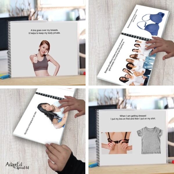 Social Narrative: Wearing a Bra: Editable (Printable PDF ) Puberty - AdaptEd4SpecialEd