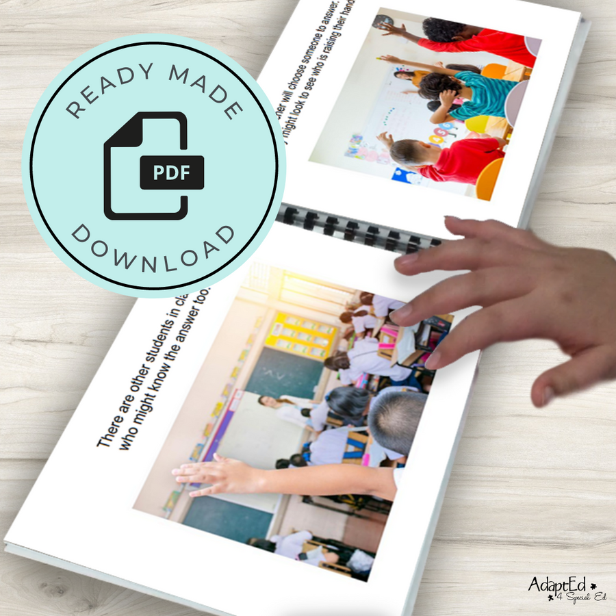 Social Skills Story: Upset When I Don't Get to Answer: Editable (Printable PDF ) School - AdaptEd4SpecialEd