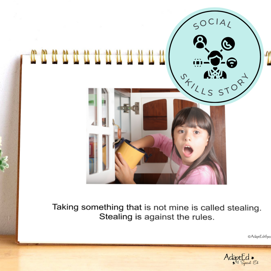 Social Skills Story: When It's Not Mine | Personal Property: Editable (Printable PDF ) Social Skills - AdaptEd4SpecialEd