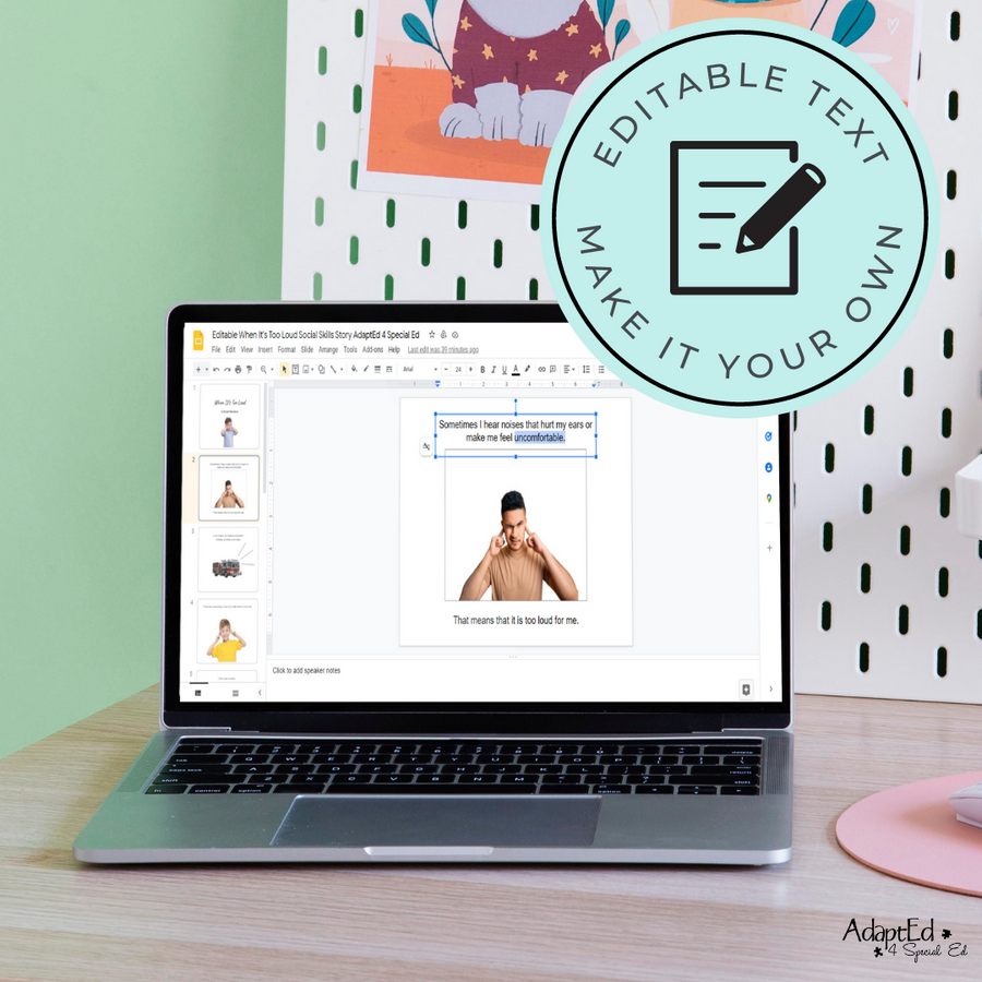 Social Narrative: When It's Too Loud (Printable PDF ) Life Skills - AdaptEd4SpecialEd