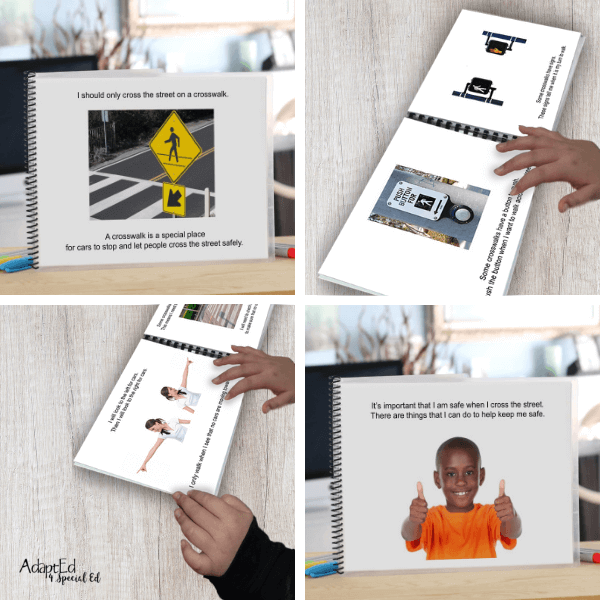 Social Skills Story: Crossing the Street | Crosswalk: Editable (Printable PDF ) Life Skills - AdaptEd4SpecialEd