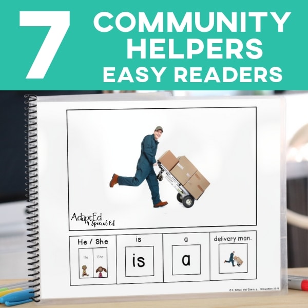 Occupations: "Community Helpers" Emergent Readers 7 Book Set (Interactive Digital + Printable PDF) - AdaptEd4SpecialEd