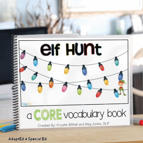 Elf Hunt: Emergent Reader (Printable PDF) Core Vocabulary - AdaptEd4SpecialEd